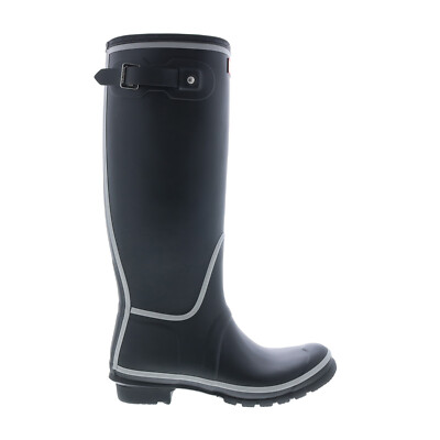 Женские черные непромокаемые сапоги Hunter Original Tall Reflecting Outline Boot