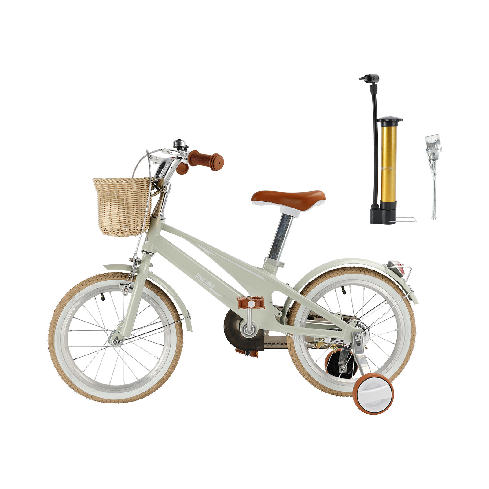 16 inches Kid's Bike Child Bicycle for Ages 7-9 Years with auxiliary wheels E4
