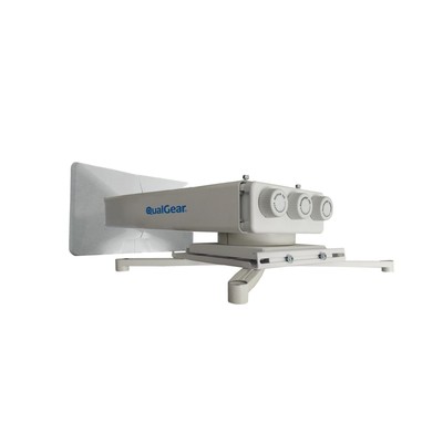 QualGear QG-PM-FT1-WHT Universal Projector Wall Mount with Fine Tune Adjustme...