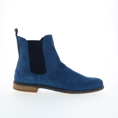 Parc City Boot Co. Chelsey J01-M-82 Mens Blue Suede Slip On Chelsea Boots