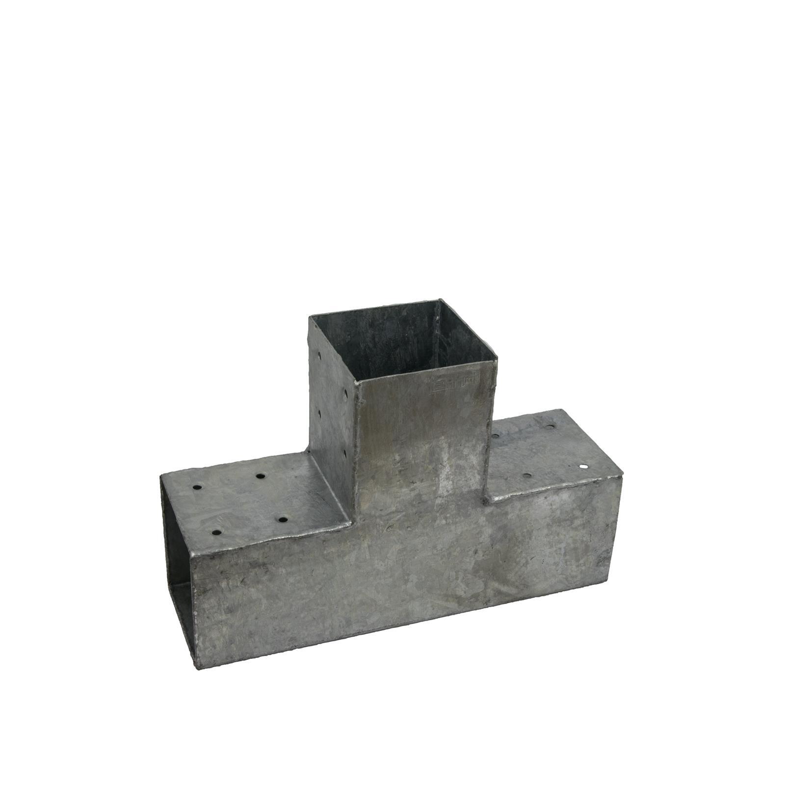 Pfostenecke für 3 Balken T-Model 90 x 90 mm Pfostenverbinder T-Form GeZu Impex