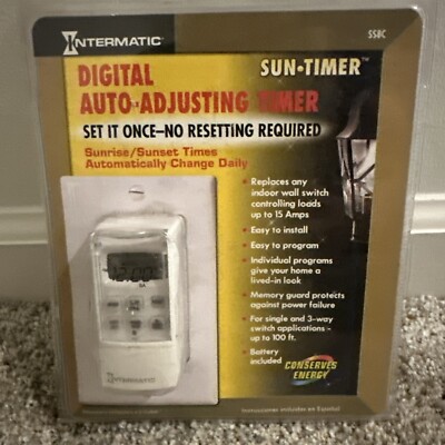 NEW Intermatic #SS8C Digital Auto Adjusting Sun Timer Programmable UNOPENED