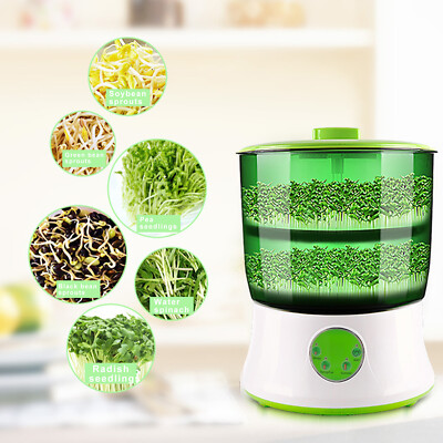 2 layers Automatic Bean Sprouts Machine Bean Sprout Maker Food grade ABS 110V