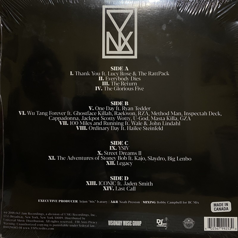 LOGIC YSIV Young Sinatra IV LP 2xLP DEF JAM B0029083-01 1st Press SEALED ss NOS