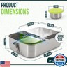 Large 304 Stainless Steel Bento Box for Adults (47oz) - 3 Compartment Lunch Box Containers with Condiment Container and Leakproof Lid for Work - Metal Food Storage lunchbox for Adults, Men, Women