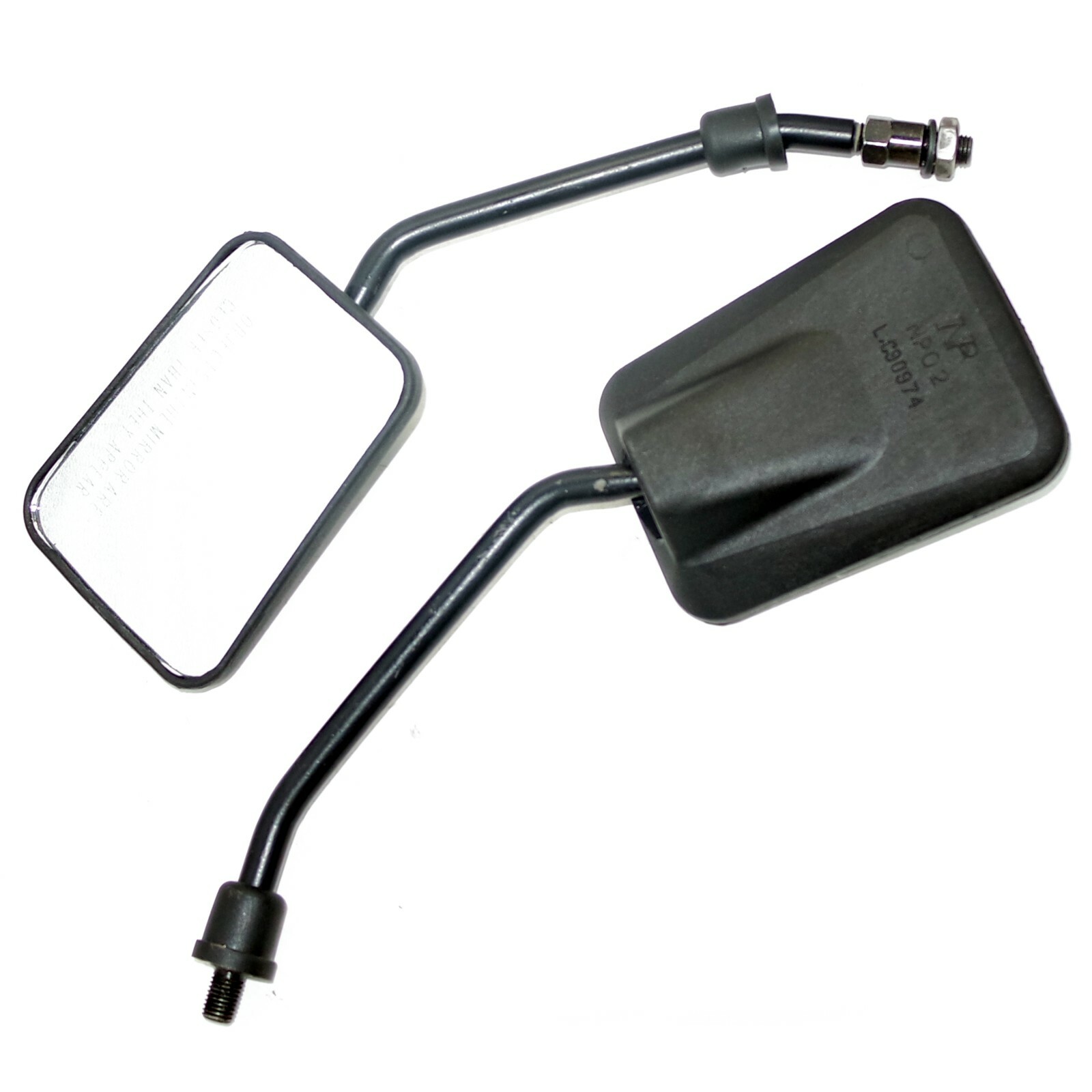 Vespa PX LML 4 Stroke Left & Right Side Rear View Mirror Set Black 
