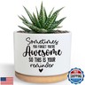 You're Awesome Funny Succulent Plant Pot, Cute 3.5 Inch Small Ceramic Cactus Planter Pot with Drainage, Home Office Desk Decor for Friends Coworker Birthday Christmas Housewarming Gifts (No Plants)