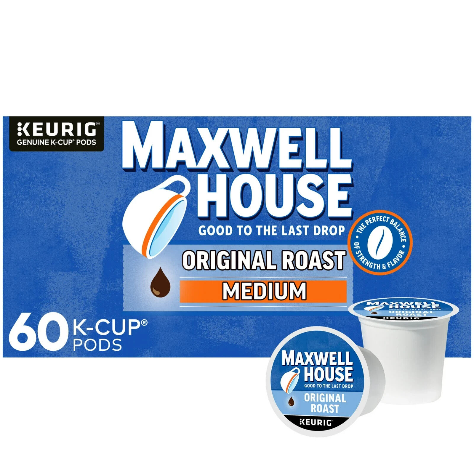 Maxwell House Original Roast Medium Roast K-Cup Coffee Pods,