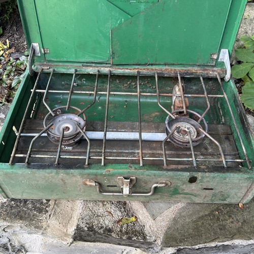 バーベキュー・調理用品 Coleman MODEL 400L STOVE Coleman Cookout 4-Burner Propane Gas BBQ Grill in Stainless