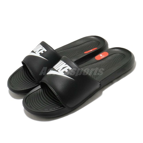 Nike Victori One Slide Logo Черно-белые мужские спортивные сандалии Тапочки CN9675-002