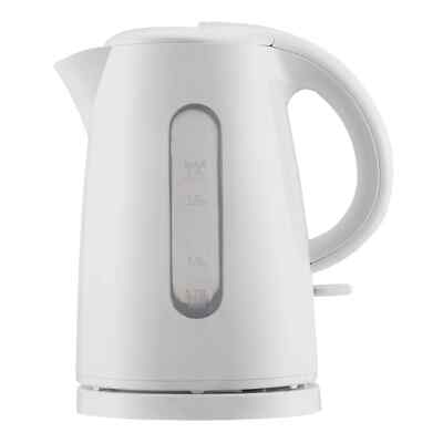 American Motorhome RV  110v Mainstays White Plastic  1.7L Electric Kettle