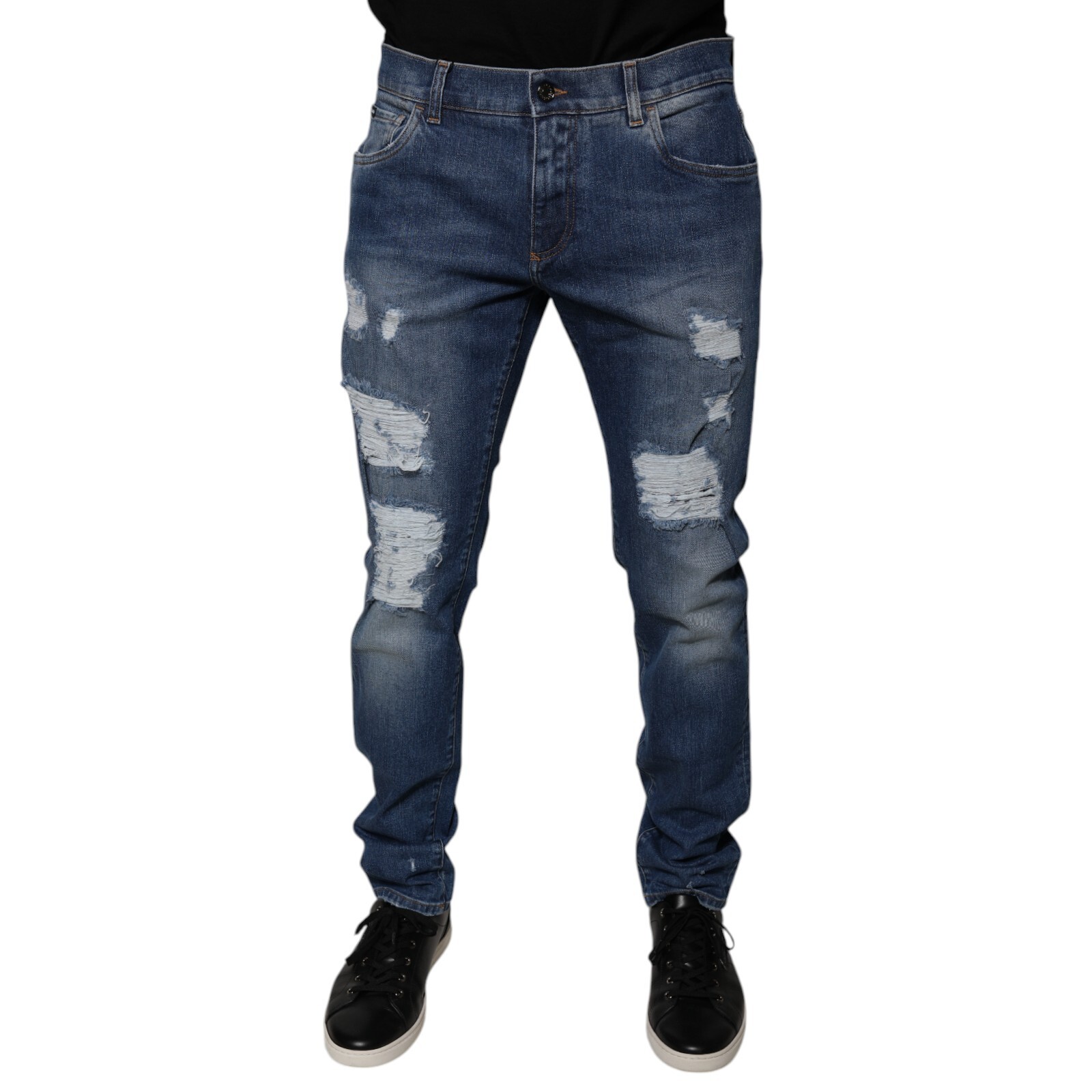 DOLCE & GABBANA デニムジーンズ サイズ38 DOLCE & GABBANA Jeans Light Blue Embroidered Skinny Denim