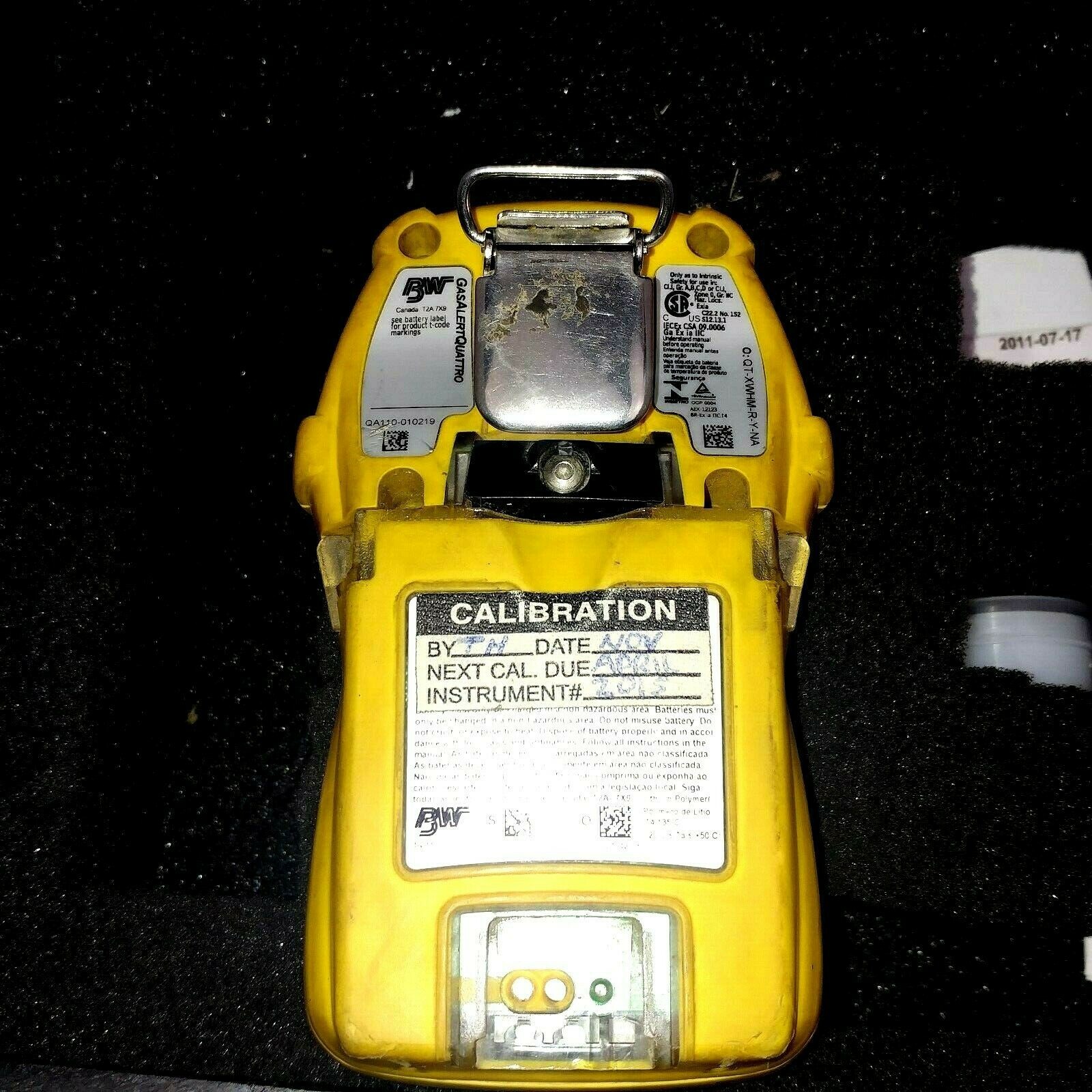BW Technologies Gas Alert Quattro Multi Gas Detector, Needs Calibrated