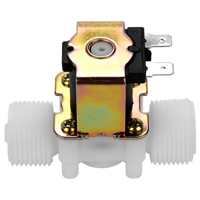 DC12V DN20 G3/4" Plastic Electromagnetic Valve NormallyClosed Water Inlet