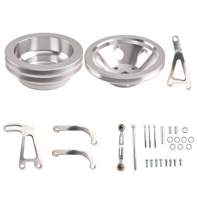 Engine Pulley Drive Kit for Chevy 283-305-327-350 1963-1987 Long Water Pump