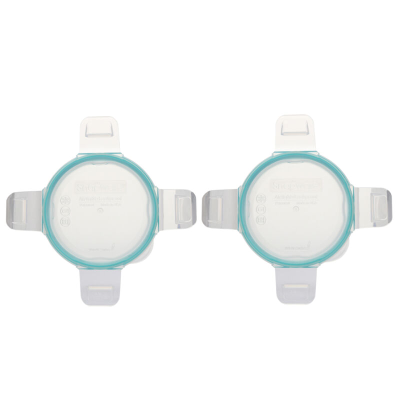 Snapware 7202R Clear Total Solutions Lids with Teal Blue Gaskets (2-pack)