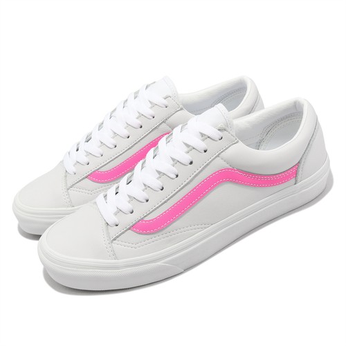 

Мужские повседневные кроссовки унисекс Vans Style 36 Leather Pop Grey Pink VN0A54F6A6B, Белый, Style 36
