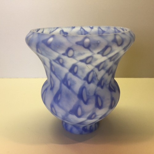 SET OF THREE BLUE DIAMOND light shades