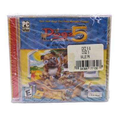 Catz 5 & Dogz 5 Sealed Value Pack PC CD ROM Software Cats Dogs Game Ubisoft