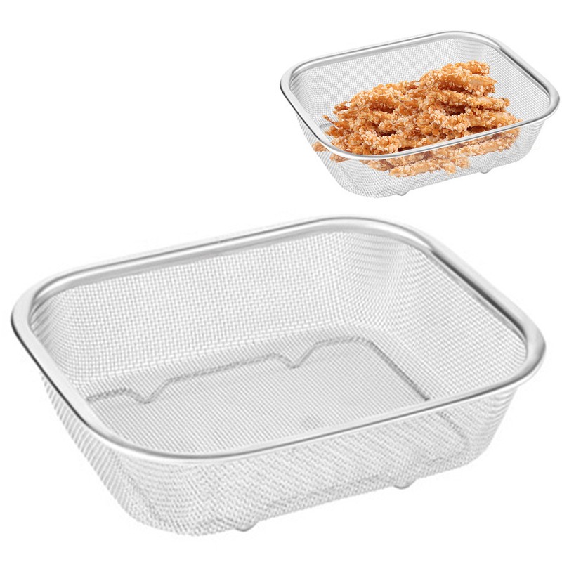 Fried Mesh Basket Fruit Vegetable Storage Water Drain Tray