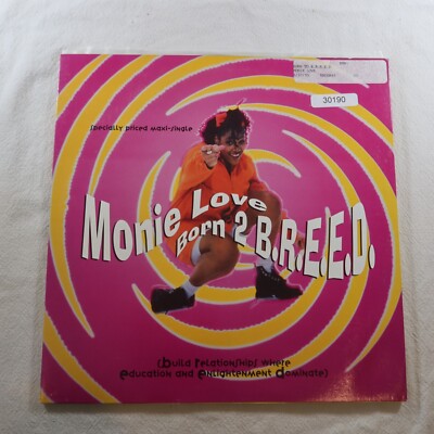 Monie Love Born 2 B.R.E.E.D PROMO SINGLE Vinyl Record Album