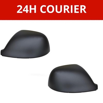 Black Wing Door Mirror Covers Pair Left and Right for VW Amarok 2010-2020