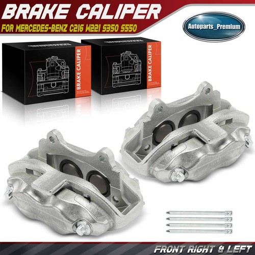 2x Brake Calipers for Mercedes-Benz C216 W221 S350 S550 CL550 Front Left & Right