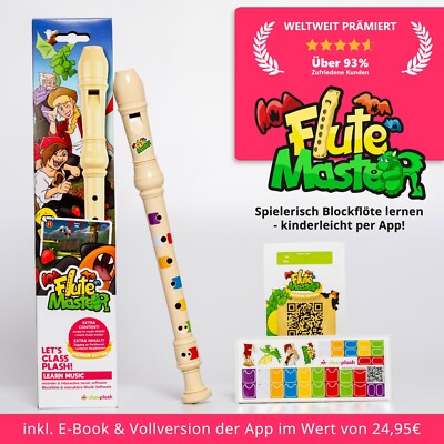 Blockflöte für Kinder inkl. App Flute Master – Flöte spielen lernen ab 6 Jahre