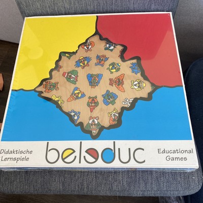 Beleduc Holz- Brettspiel   Bunte Clowns in Action Board Game   Germany   NEW