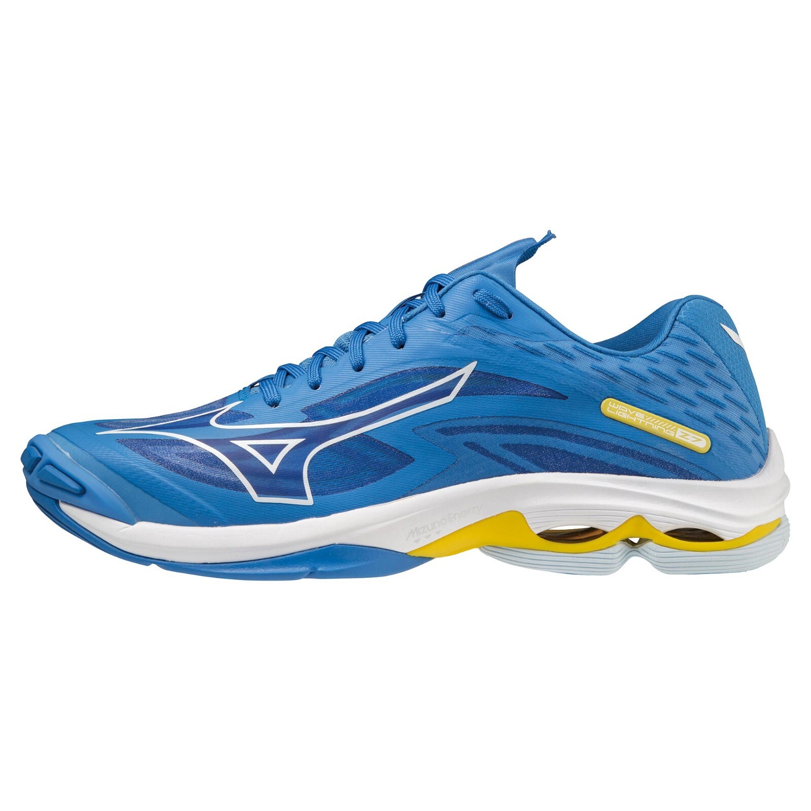 ミズノ Wave Lightning Volleyball Shoe 中古 Mizuno Wave Lightning Z Black Silver Yellow Womens Traction