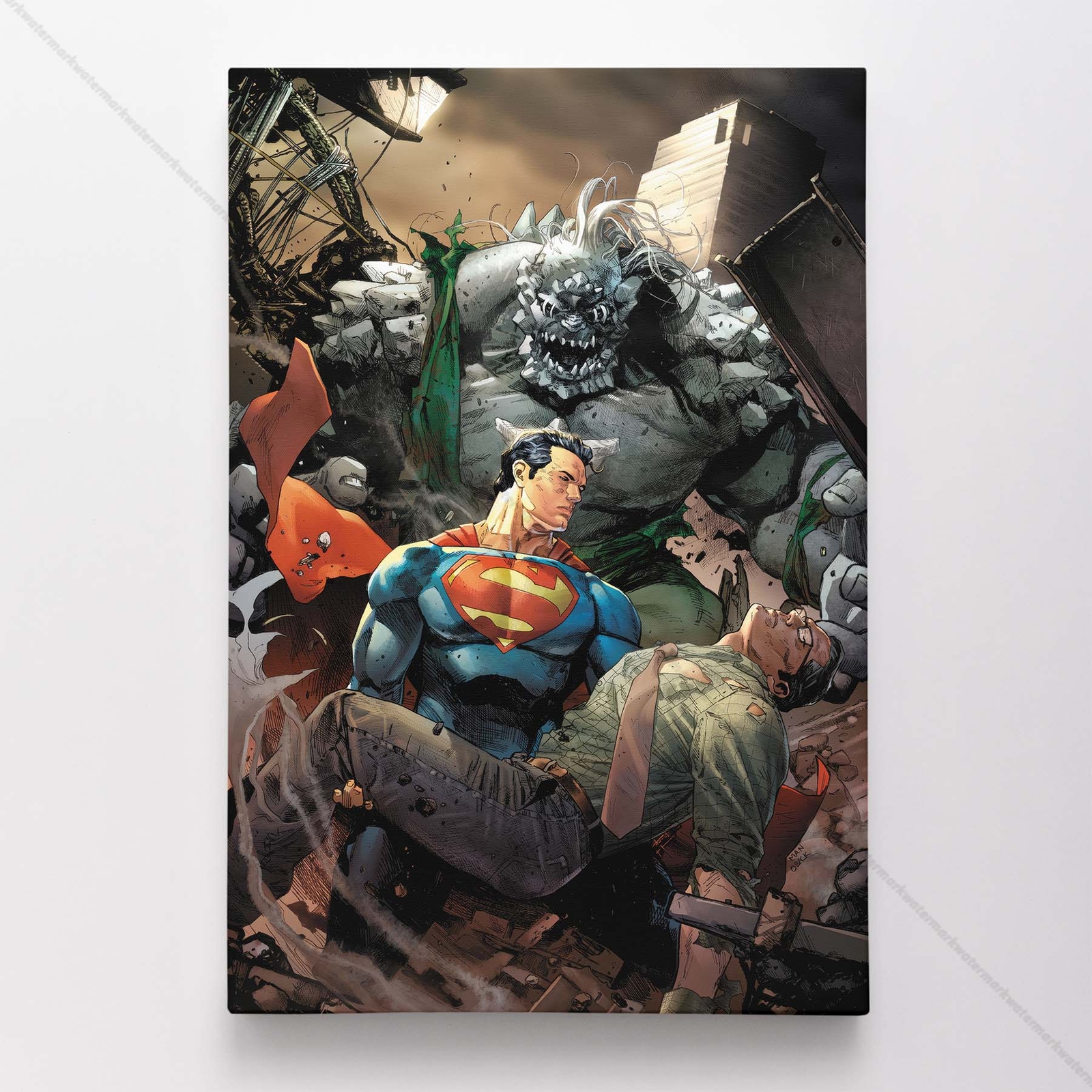 Superman Poster Canvas DC Comic Book Cover Justice League Art Print #9537