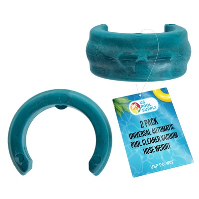 2 U.S. Pool Supply Universal Automatic Pool Cleaner Vacuum Hose Weights, Blue