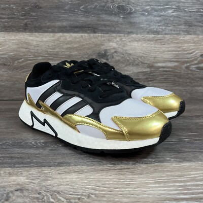 Adidas Tresc Run Running Shoes Metallic Gold Black White EG5661 Mens Size 8