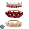 OOSAKU Baby Girl Flower Headbands Set Elastic Floral Headbands 6pcs Soft Nylon Hair Band for Newborn Toddler Hair Accessories (H-H2)