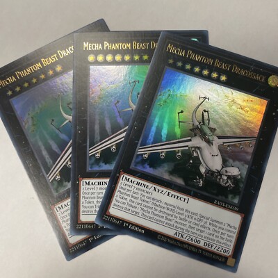 3x Mecha Phantom Beast Dracossack 1st Edition Ultra Rare RA03-EN039 Yu-Gi-Oh! NM