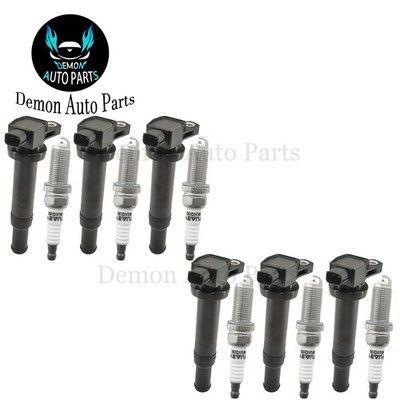 6pcs Ignition Coil and Spark Plug For 2007-2012 Kia Rondo 2.7L V6