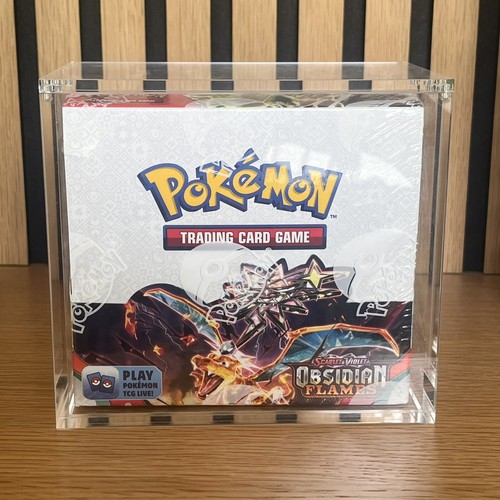 Pokemon Booster Box Acrylic Display Case Magnetic Max Clarity 99% UV Rejection