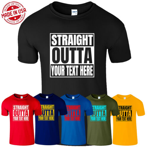 Personalized Straight Outta Custom Text Men