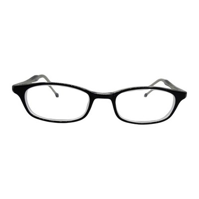 Bevel Mustang 5516 Eyeglasses Black Silver Rectangular Frames Made In Japan
