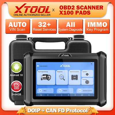 USED XTOOL X100PADS OBD2 Scanner Car Full System Auto Diagnostic IMM0 Reset Tool