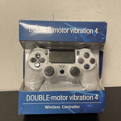 DOUBLE MOTOR VIBRATION 4 WIRELESS CONTROLLER WHITE