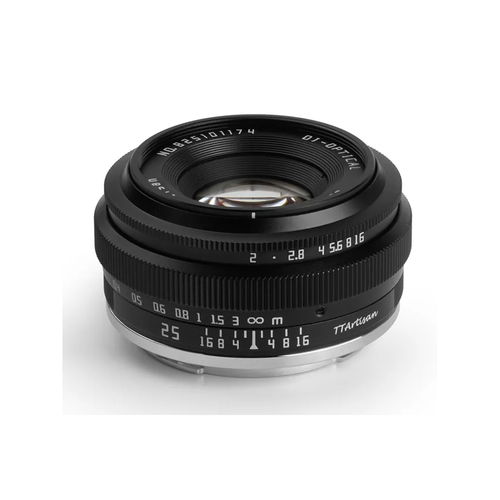 TTArtisan 25mm f/2 APS-C Lens for Sony E/Fuji X/Nikon Z/M43/L-Mount Pancake Lens