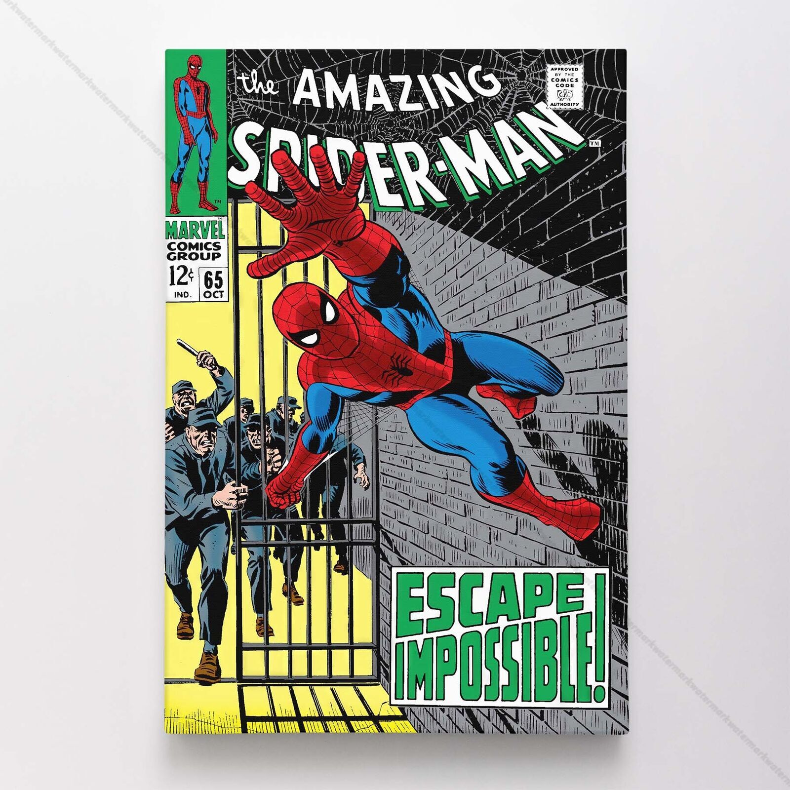 The Amazing Spider-Man #65 Poster Canvas Spiderman Marvel Comic Book Print