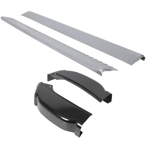 Inner & Outer Rocker Panels W/ Cab Corners For 99-07 Chevy Silverado 4DR EXT Cab