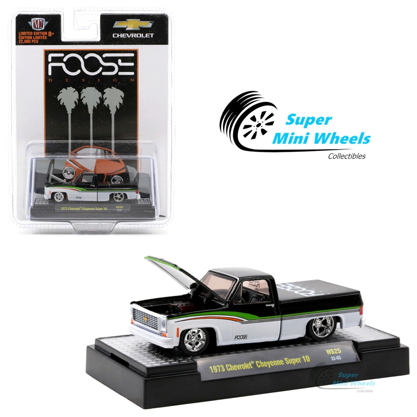 M2 Machines 1:64 - 1973 Chevrolet Cheyenne Super 10 Foose M2 Machines 1:64 - 1973 Chevrolet Cheyenne Super 10 Foose