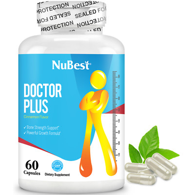 Doctor Plus - 60 Capsules - Bone Strength, Height Growth Supplement for Age 10+