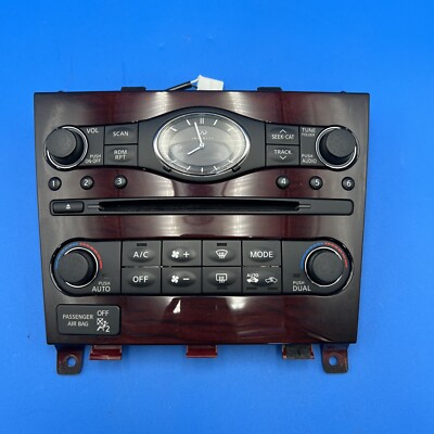 10-13 Infiniti G37  Climate Control  Woodgrain Trim 25810 1CA0B