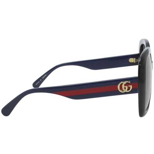 Pre-owned Gucci Women's Sunglasses Gradient Grey Nylon Lens Black Square Frame Gg0713s 001 In Gray