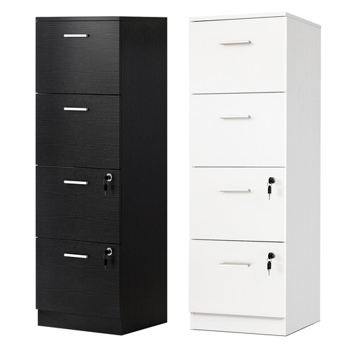 Wood Filing Cabinet 2/4-Drawer Organizer Vertical File Cabin