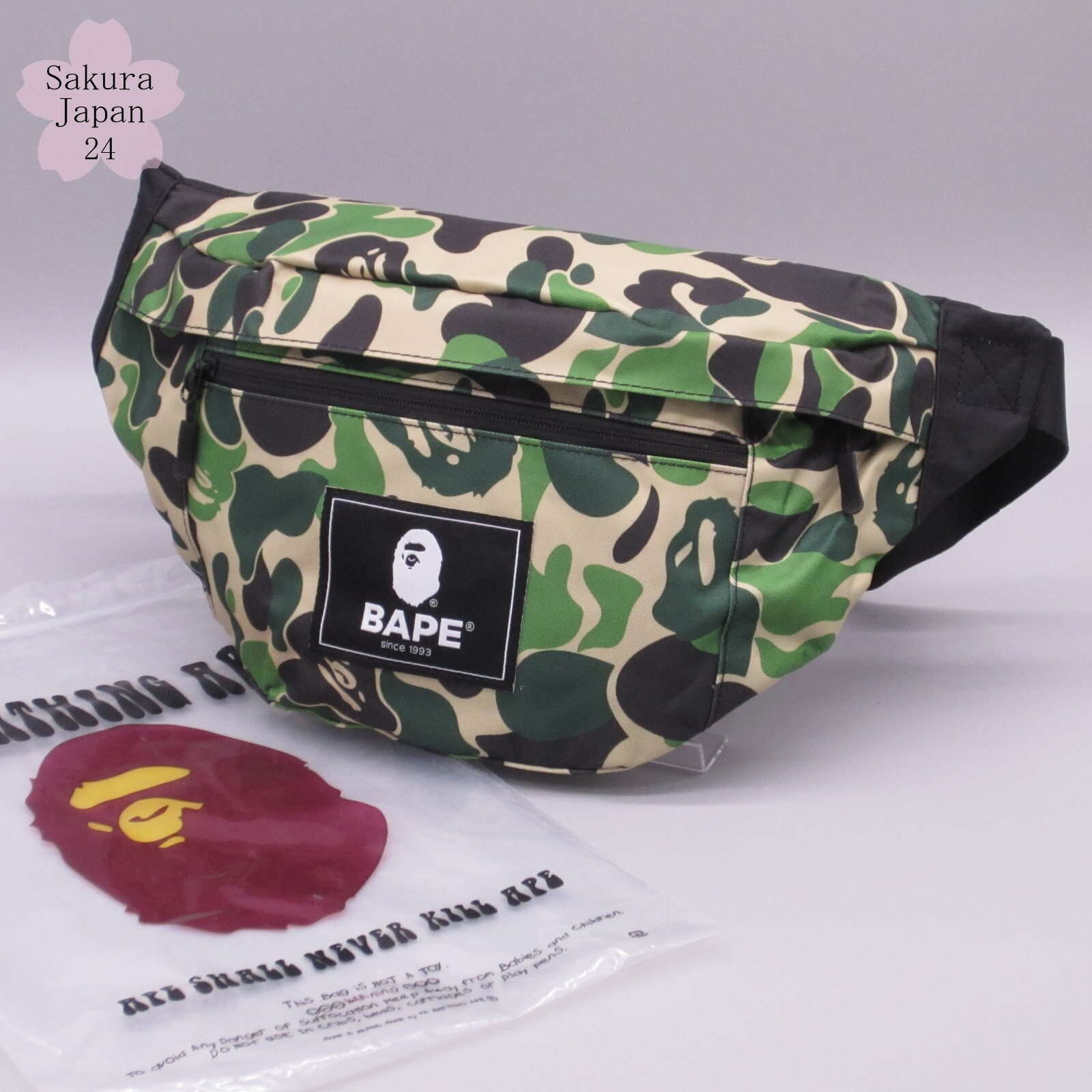 BAPE A Bathing Ape Sling Bag Crossbody Camo Green 2021 BAPE A Bathing Ape Sling Bag Crossbody Camo Green 2021